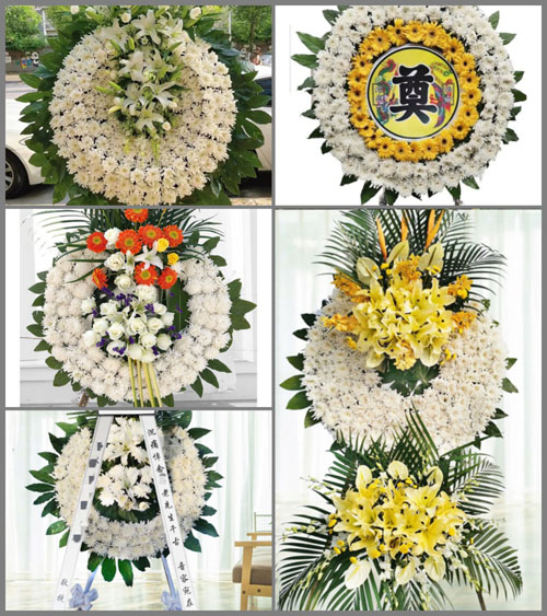 山东菏泽牡丹区黄堽镇白庄村花圈速递